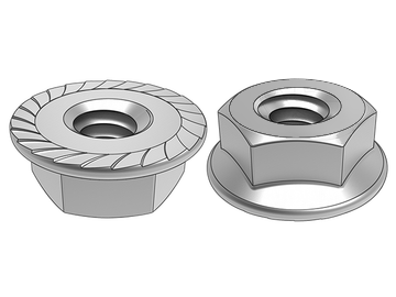 ASME B18.16.4.1 Шестигранная фланцевая гайка (с нескользящими зубьями)